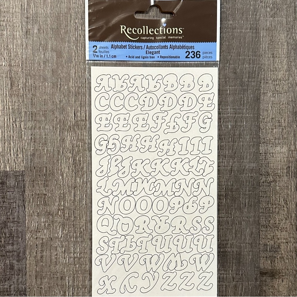 💞 New White Alphabet Letter Scrapbook Craft Stickers